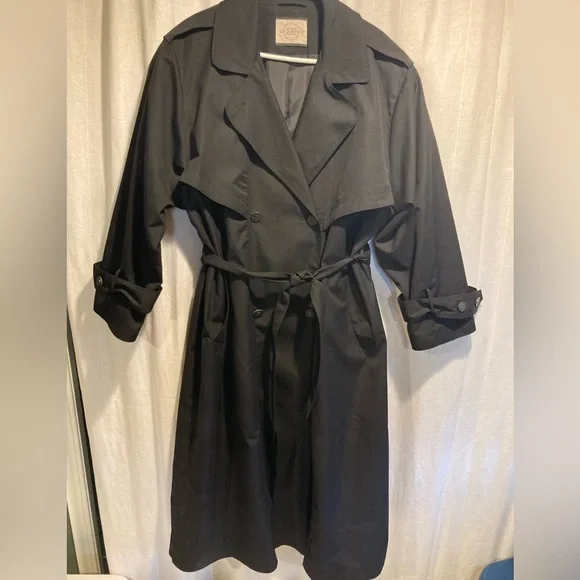 sequence Jackets Coats Vintage Sequence Lined Black Trench